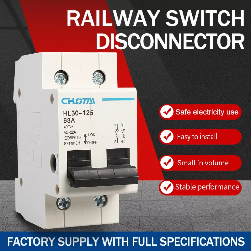 Seccionador de interruptor em trilho DIN 2P Pólo